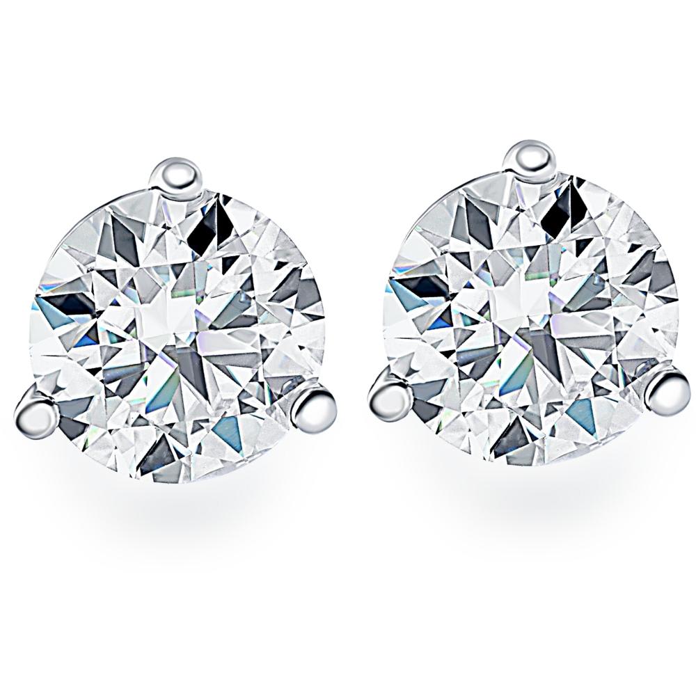 .40Ct Round Brilliant Cut Natural Quality VS2-SI1 Diamond Stud Earrings in 14K Gold Martini Setting