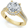 2 1/3Ct Diamond Waverly Lab Grown Engagement Ring White, Yellow or Rose Gold
