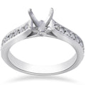 1/3ct Diamond Engagement Semi Mount Ring 14K White Gold Size Selectable