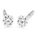 1/4 Ct Diamond Screw Back Studs 14k White Gold Lab Grown Eco Friendly