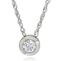 1/3Ct Diamond Solitaire Lab Grown Diamond Pendant White Gold Necklace