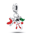 Santa Sleigh, Snowman & Stocking Dangle Charm