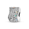 Shimmering Music Staff & Notes Charm