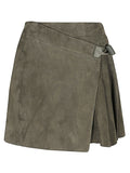 Loewe Women Suede Mini Skirt