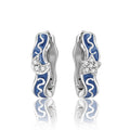 Star & Moon Huggie Earrings with Enamel