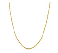 10k Yellow Gold 1.5-mm Semi Solid Rope Chain Necklace