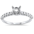 1/3ct Half Eternity Diamond Ring 14K White Gold Size Selectable