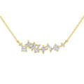 1Ct TW Diamond Mixed Fancy Shape Designer Necklace 14k Gold Lab Grown Pendant